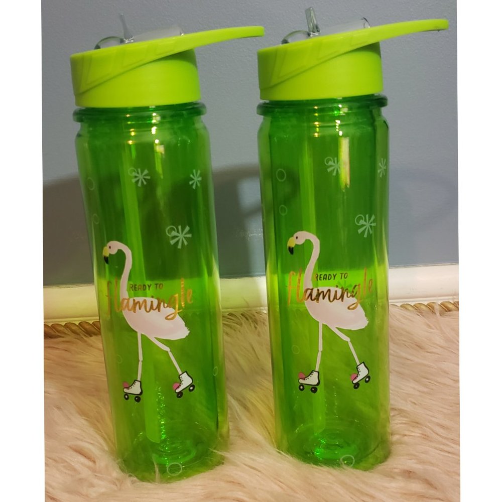 NWT Hallmark "flaMINGLE" Plastic Water Bottle